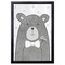 12" x 16" Little Bear Framed Wall Art, Contemporary Home Décor for Baby or Child's Room, Glass Facing and Hanging Hardware Included